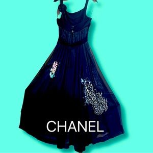 Chanel Silk Jumpsuit Runway Gown - Gem